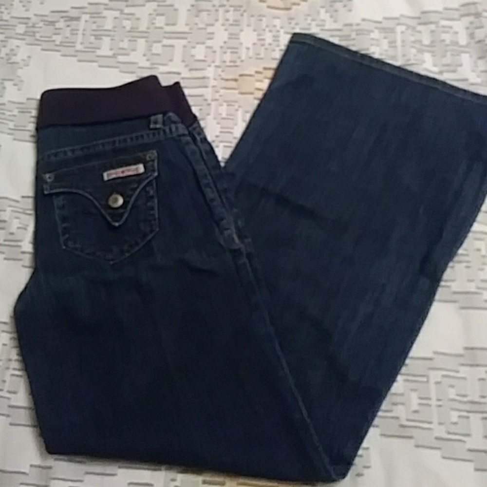 Hudson Maternity Jeans Super Flare wide leg 27